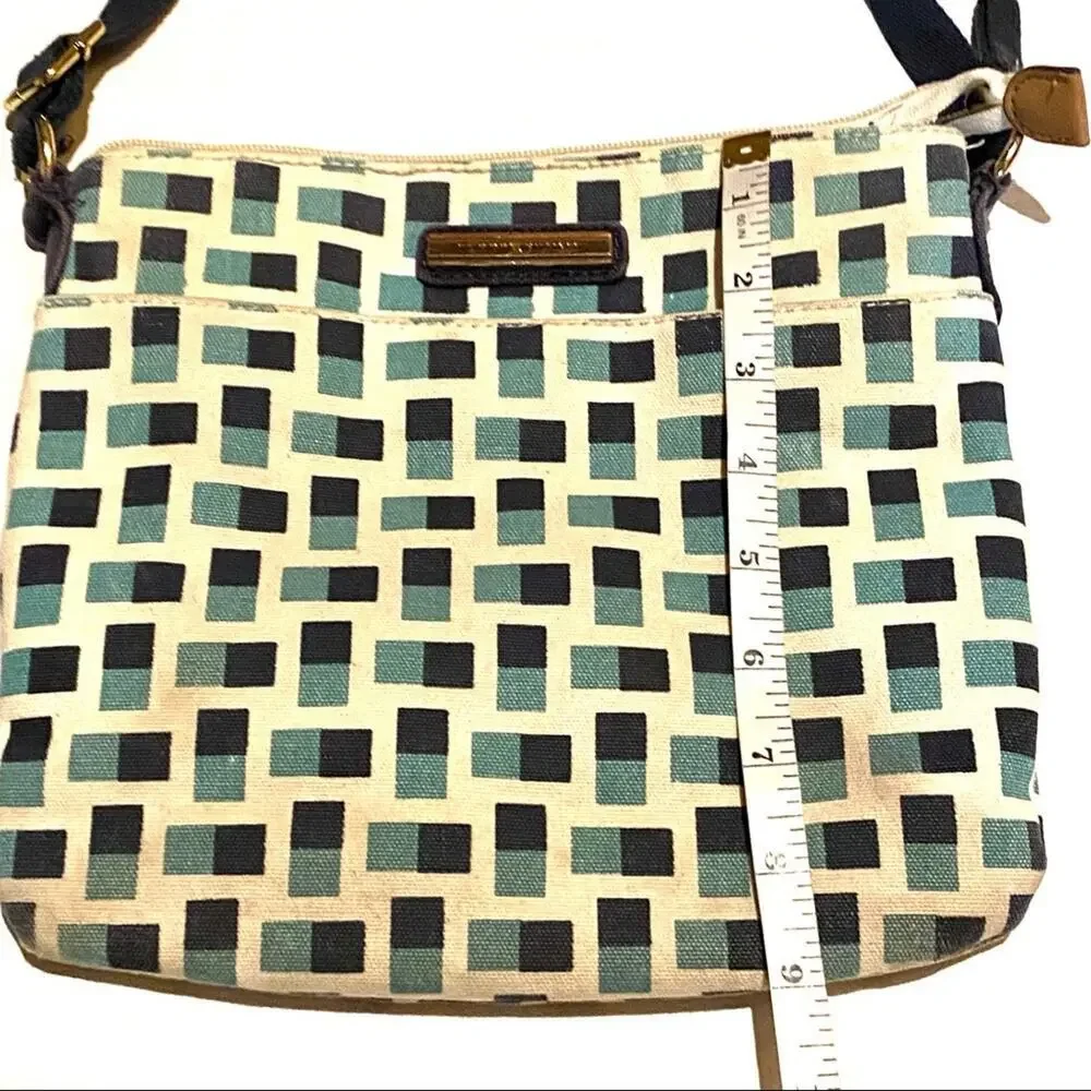 Tommy Hilfiger Geo Print Crossbody Bag in Blue, White, Green